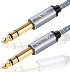  Nylon fonott gitárkábel 6.35 mm-es jack - Elektromos gitárhoz