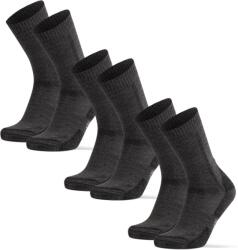 Danish Endurance Merino gyapjú túrazokni uniszex, 3 pár - sötétszürke - 43-47-es méret