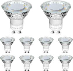 Lepro 4W MR16 GU10 LED izzó, 50W halogén helyettesítő, 3000K meleg fehér, 10db