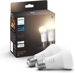 Philips White E27 LED izzó, dimmelhető, meleg fehér, 810 lm - 2 db