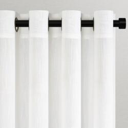 Topfinel fehér voile függöny füllyel, 2 db - 140x260 cm