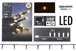  LED USB szalagvilágítás - 120 LED, meleg fehér