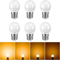 Linkind E27 Dimmelhető LED Gömb Izzó, 4.2W, 40W Helyett, 2700K Meleg Fehér, 470 Lumen, Energiatakarékos P45/G45 Lámpa, 6 db Csomag