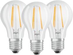 OSRAM LED Base Classic A E27 LED izzó, 6W (60W), hidegfehér, 3 db