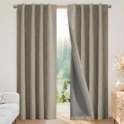 Joydeco 100% Opaque Blackout Függöny Hurokkal, Termikus Hővédelem