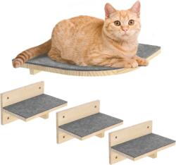 Pawtasy macska falmászó lépcső szett - természetes fa, 4 részes, max. 35 kg