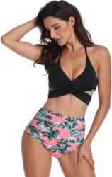  NC Szexi Magas Derekú Halter Tankini Bikini Szett Nőknek