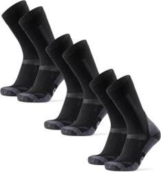 Danish Endurance merino túrazokni, uniszex, 3 pár - fekete/szürke