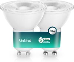 Linkind GU10 LED Izzó 2W (50W helyett), 4000K Természetes Fehér, A Energiaosztály, 360 Lumen, 36° Szórási Szög, Nem Szabályozható, 2 db-os C