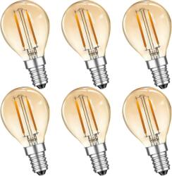 MZYOYO G45 E14 LED izzó 2W meleg fehér (2700K) - borostyán - 6 db (G45)