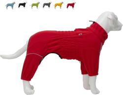 lovelonglong fleece kutyakabát cipzárral, piros - XL
