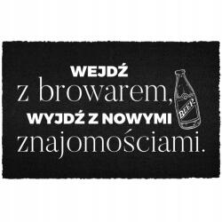 TabPrint Lábtörlő Bejárati Kókusz 40X60 Otthon Stílusos Nyomtatás Fekete Dekoráció (KOKOSOWA CZARNA WYCIERACZKA NADRUK DEKORACJA)