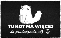 TabPrint Lábtörlő Bejárati Kókusz Háztartási 40X60 Humorral Szöveg Macska Felirat > Te (WYCIERACZKA KOCHASZ KOTY? JESTEŚ U SIEBIE)