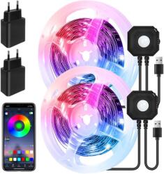 HOUHUI RGB LED szalag mozgásérzékelővel, app vezérlés, 3 m - 2 db