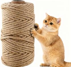 HVIHWI Sisal kaparóoszlop javítókötél macskáknak - barna - 50 m / 6 mm