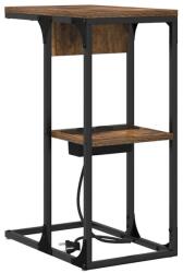 vidaXL éjjeliszekrény füstölt tölgy - 41, 5x26x60, 5 cm