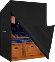 Dokon strandszék védőhuzat vízálló UV-álló Oxford szövet - fekete - 120x90x155 cm