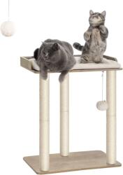 FourFurPets fa macskatorony szizál kaparóoszlopokkal, 68 cm - greige
