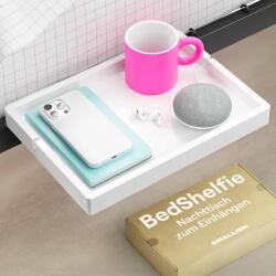 BedShelfie Flexfit függesztett ágypult emeletes ágyhoz - fehér