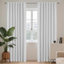 Joydeco sötétítő függöny, rejtett hurkos, zajcsökkentő, 2 db - szürke-fehér - 245x140 cm
