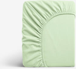 Goldea cearceaf de pat cu elastic din jersey - verde deschis 200 x 220 cm
