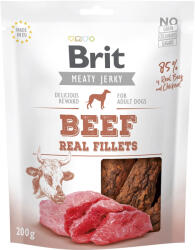 Brit BRIT Jerky Beef Fillets, recompense câini, File deshidratat Vită, 200g
