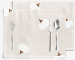 Goldea suporturi farfurii 100% bumbac - dovleci pe fond crem - 2 buc 30 x 40 cm Fata de masa