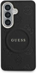 GUESS Carcasa Guess Saffiano Peony Embossed Ring cu MagSafe compatibila cu Samsung Galaxy S26, Negru (3666339613273)