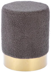 AdTrend Taburet textil gri antracit metal auriu Cyril 28 x 36 cm (104677Adeco)