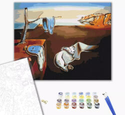 Alkotásutca Az elfolyó idő - Salvador Dalí - Számfestő készlet kereten 40x50