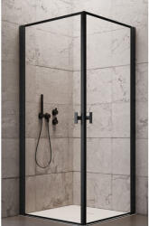 Radaway Cabina dus patrata cu usi batante Radaway Nes 8 Black KDD I Frame 100x100 cm, sticla securizata 8 mm (10071100-54-56L/10071100-54-56R)