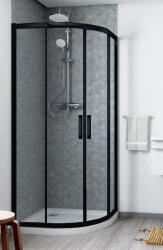 Ideal Standard Cabina dus semirotunda cu usi glisante Ideal Standard Connect 2 90x90 cm, profil negru (k9251v3)