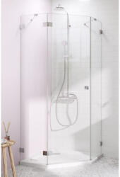 Radaway Cabina dus pentagonala cu usa batanta Radaway Essenza Pro PTJ 100x80 cm (10100000-01-01R/10100800-01-01)