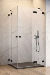 Radaway Cabina dus dreptunghiulara cu usi batante Radaway Essenza Pro Black KDD 90x100 cm (10096090-54-01L/10096100-54-01R)