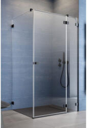 Radaway Cabina dus dreptunghiulara cu usa batanta si perete fix Radaway Essenza Pro Black KDJ 100x90 cm (10097100-54-01R/10098090-01-01)