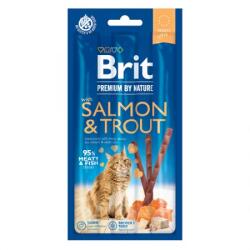 Brit Premium by Nature, Recompense pentru pisici cu Somon si Pastrav, 15g - club4labute