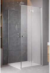 Radaway Cabina dus dreptunghiulara cu usi pliante Radaway Essenza KDJ B 80x75 cm, profil crom (1385081-01-01R/1384049-01-01)