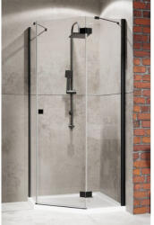 Radaway Cabina dus pentagonala cu usa batanta Radaway Essenza Black PTJ 90x90 cm (1385010-54-01L/1385050-01-01)