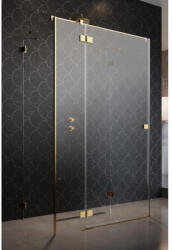 Radaway Cabina dus dreptunghiulara cu usa batanta si 2 pereti Radaway Essenza Pro Gold KDJ+S 90x120x90 cm, profil auriu (10097312-09-01R/10098090-01-01/10098090-01-01)