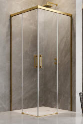 Radaway Cabina dus dreptunghiulara cu usi glisante Radaway Idea Gold KDD 80x90 cm, profil auriu (387061-09-01L/387060-09-01R)