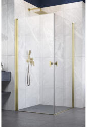 Radaway Cabina dus dreptunghiulara cu usi batante Radaway Nes Brushed Gold KDD I 90x100 cm, profil auriu periat (10021090-99-01L/10021100-99-01R)