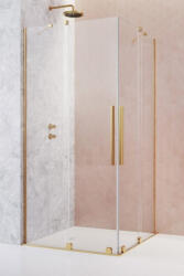 Radaway Cabina dus patrata cu usi glisante Radaway Furo Gold KDD 110x110 cm, profil auriu (10105110-09-01L/10105110-09-01R)