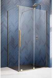 Radaway Cabina dus dreptunghiulara cu usa glisanta Radaway Furo Gold KDJ 140x80 cm, profil auriu (10104722-09-01L/10110680-01-01/10113080-01-01)
