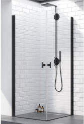 Radaway Cabina dus dreptunghiulara cu usi batante Radaway Nes Black KDD I 80x90 cm, profil negru (10021080-54-01L/10021090-54-01R)