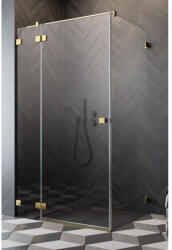 Radaway Cabina dus dreptunghiulara cu usa batanta si perete fix Radaway Essenza Pro Gold KDJ 110x75 cm (10097110-09-01L/10098075-01-01)