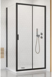 Radaway Cabina dus dreptunghiulara cu usa glisanta Radaway Alienta Black DWJ+S 120x90 cm, profil negru (10260120-54-01/10270090-54-01)