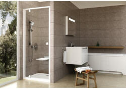 RAVAK Usa dus batanta Ravak Pivot PDOP1 90xH190 cm, montaj in nisa, profil alb (03G70101Z1)