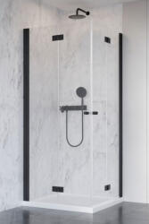 Radaway Cabina dus dreptunghiulara cu usi batante Radaway Nes 8 Black KDD B 100x80 cm, profil negru (10074100-54-01L/10074080-54-01R)