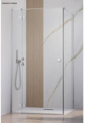 Radaway Cabina dus patrata cu usa batanta 80 cm si perete lateral 80 cm Radaway Essenza KDJ (1385043-01-01R/1384051-01-01)