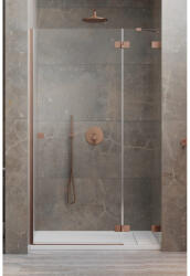 Radaway Usa dus batanta Radaway Essenza Pro Brushed Copper DWJ 110xH200 cm, montaj in nisa, profil cupru periat (10099110-93-01L)